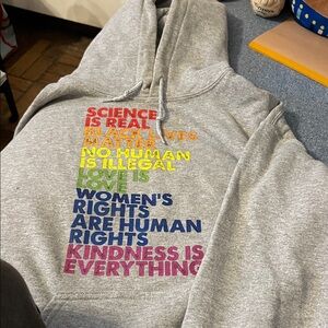 Gildan Heavy Blend Gray Hoodie Science Is Real Sweatshirts